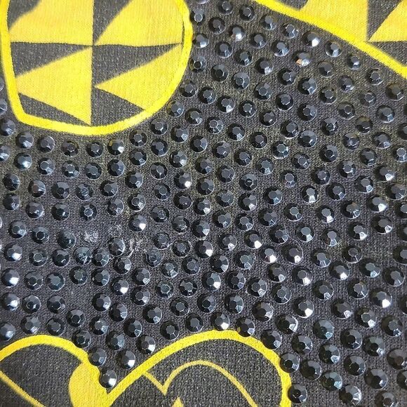 BATMAN Jeweled Log Long Sleeved Tee-Shirt in Yello and Black - Picture 6 of 7